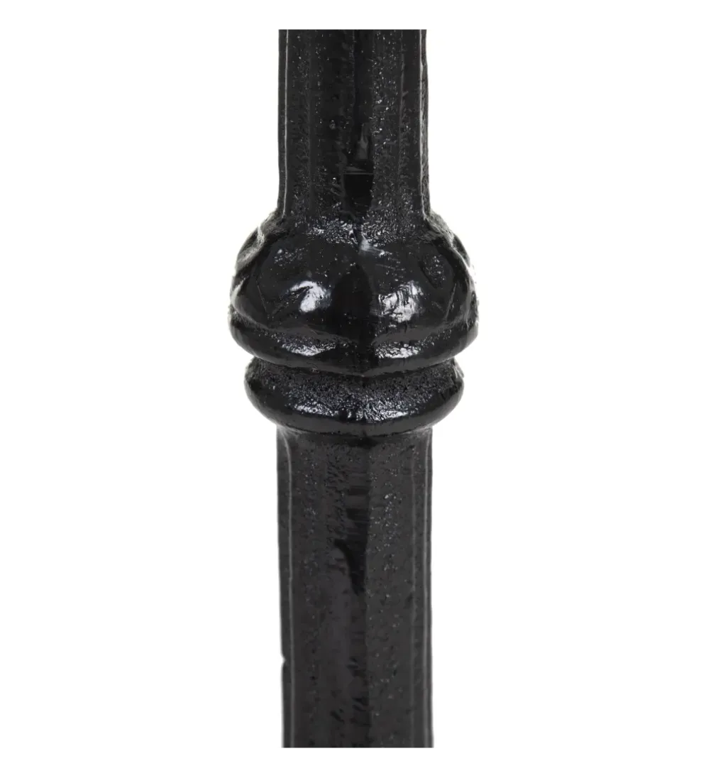 Stół okrągły AUESON 60 cm czarny blat w optyce marmuru
