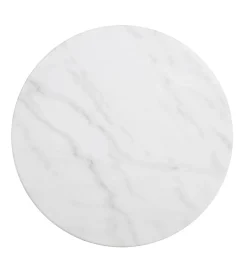 Stół okrągły AUESON 60 cm czarny blat w optyce marmuru