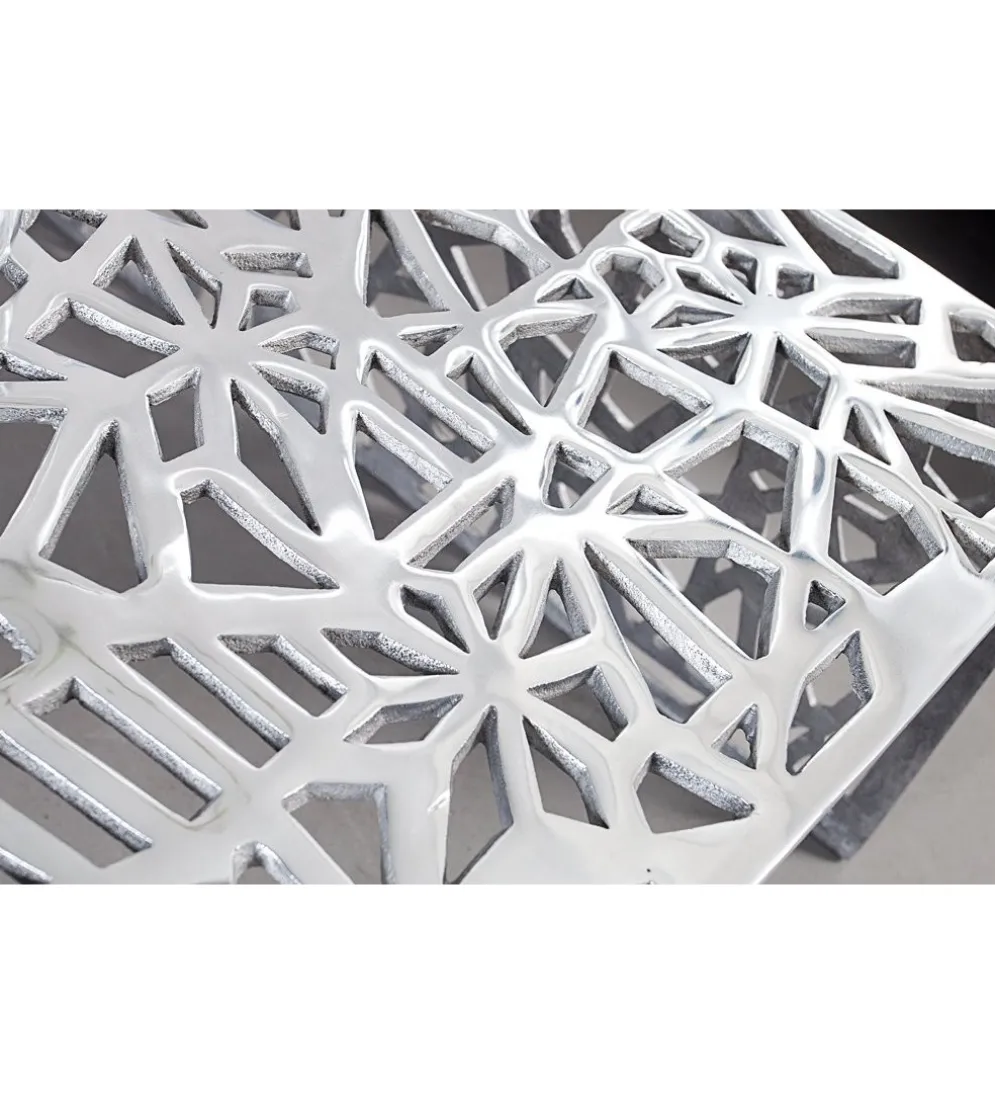 Stolik Abstract DELICADO Zestaw 2 Srebrny