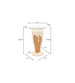 Stolik bistro ICE CREAM VANILLA 73 cm