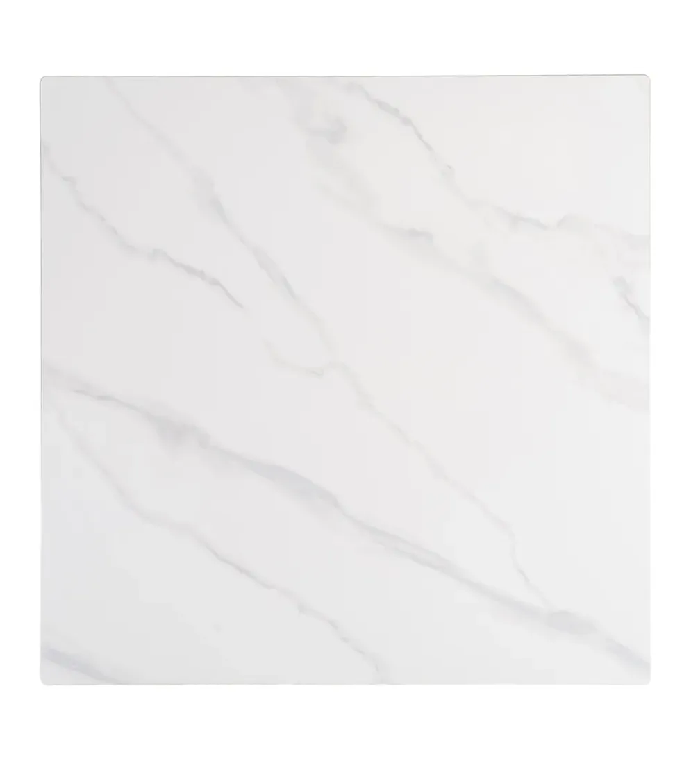 Stolik bistro SINTERED 80 cm efekt marmuru biały