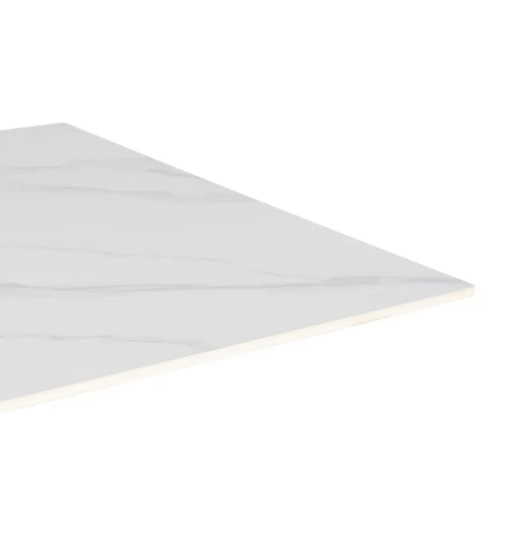 Stolik bistro SINTERED 80 cm efekt marmuru biały