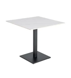 Stolik bistro SINTERED 80 cm efekt marmuru biały