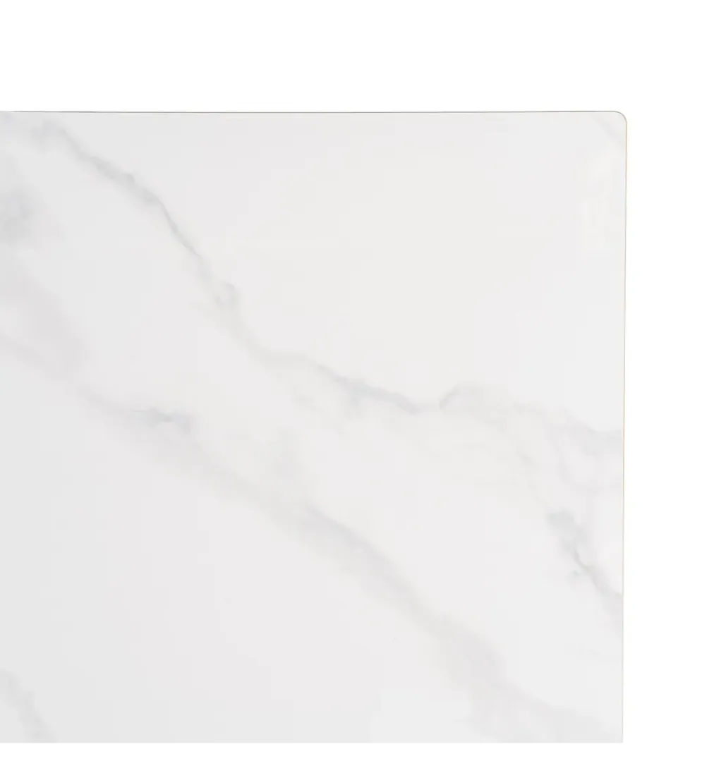 Stolik bistro SINTERED 80 cm efekt marmuru biały