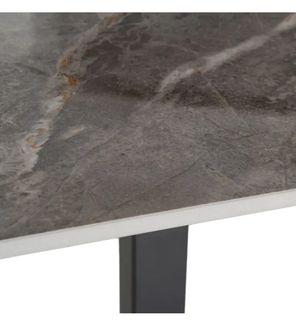 Stolik bistro SINTERED 80 cm efekt marmuru