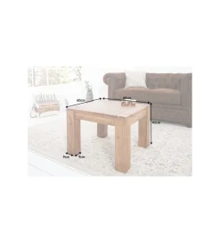 Stolik FINICE Makassar 60 cm drewno Sheesham