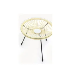 Stolik kawowy ACAPULCO BUTTER 50 cm żółty