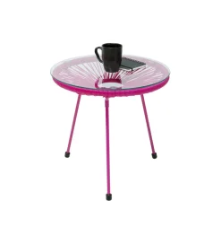 Stolik kawowy ACAPULCO 50 cm mono różowy