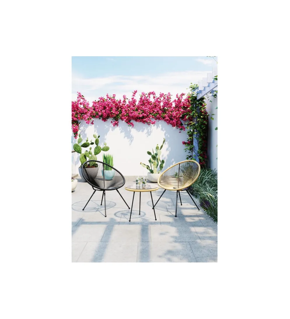Stolik kawowy ACAPULCO 50 cm naturalny