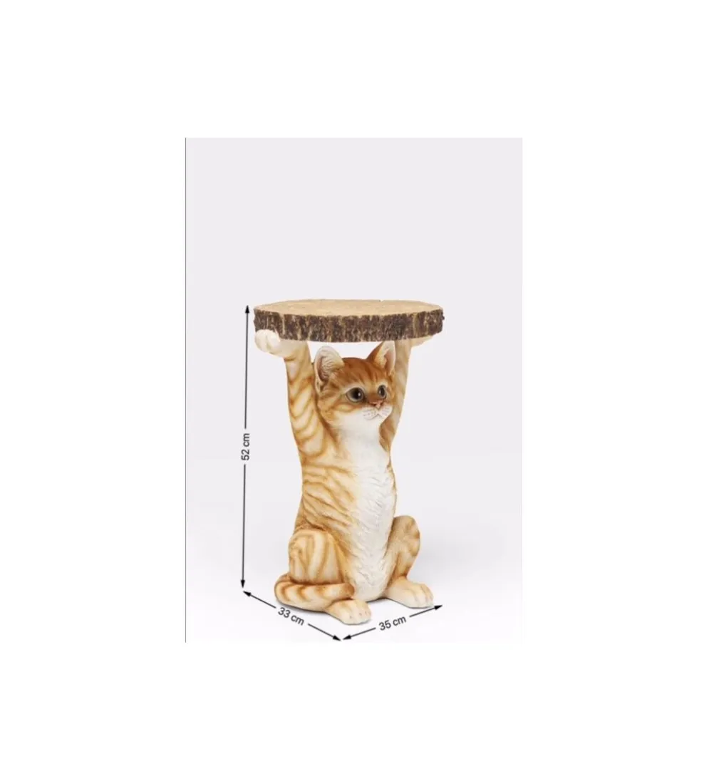 Stolik kawowy ANIMAL MS CAT 33 cm brązowy