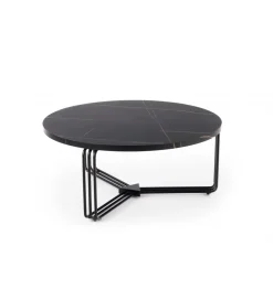 Stolik kawowy ANTICA 80 cm w optyce czarnego marmuru