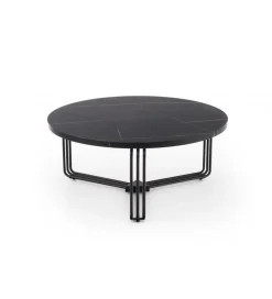 Stolik kawowy ANTICA 80 cm w optyce czarnego marmuru