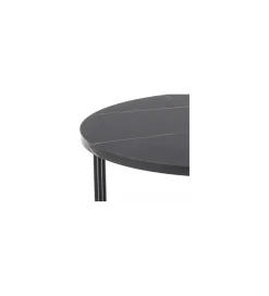 Stolik kawowy ANTICA 80 cm w optyce czarnego marmuru