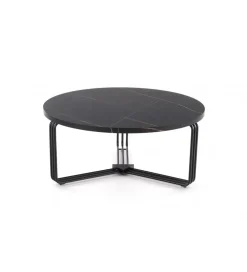 Stolik kawowy ANTICA 80 cm w optyce czarnego marmuru