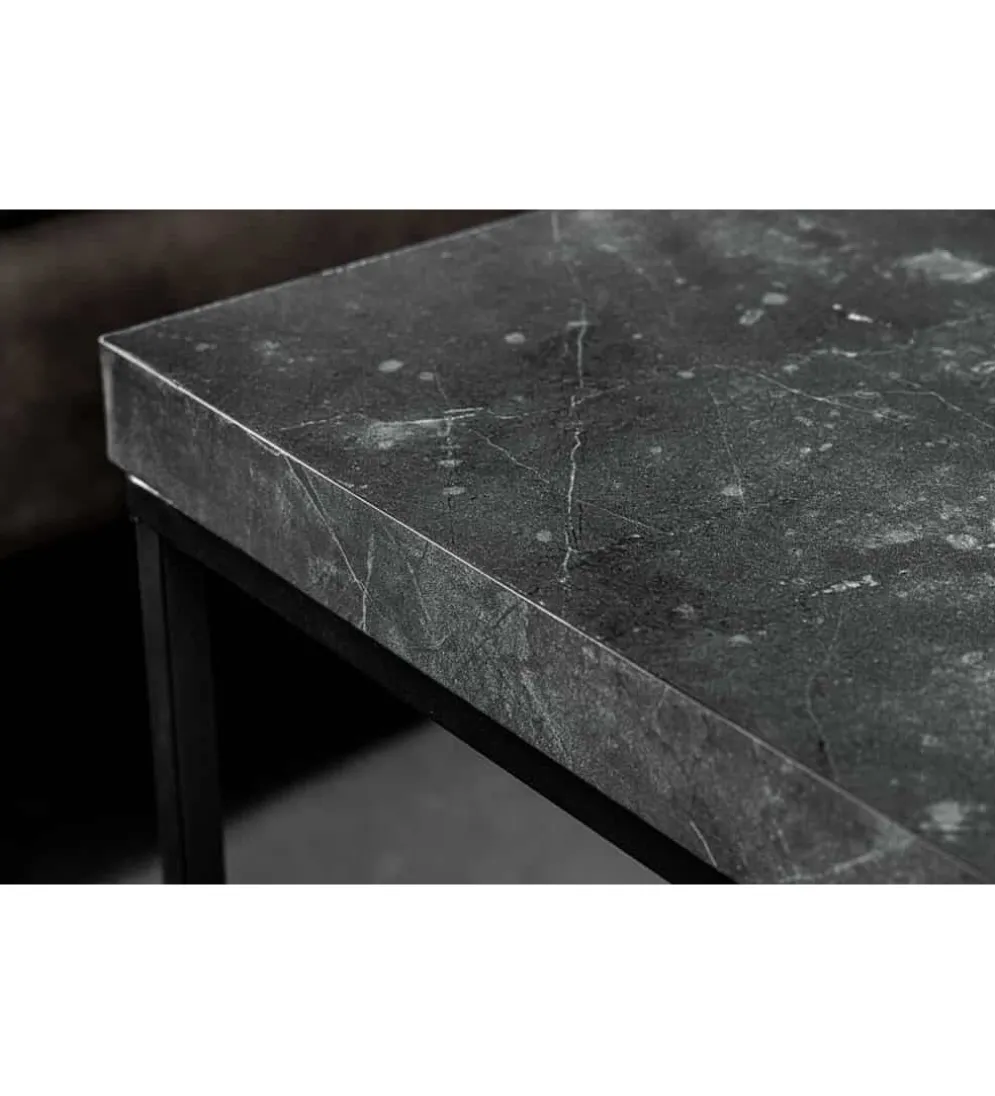 Stolik kawowy ARCHITECTURE 60 cm w optyce czarnego marmuru