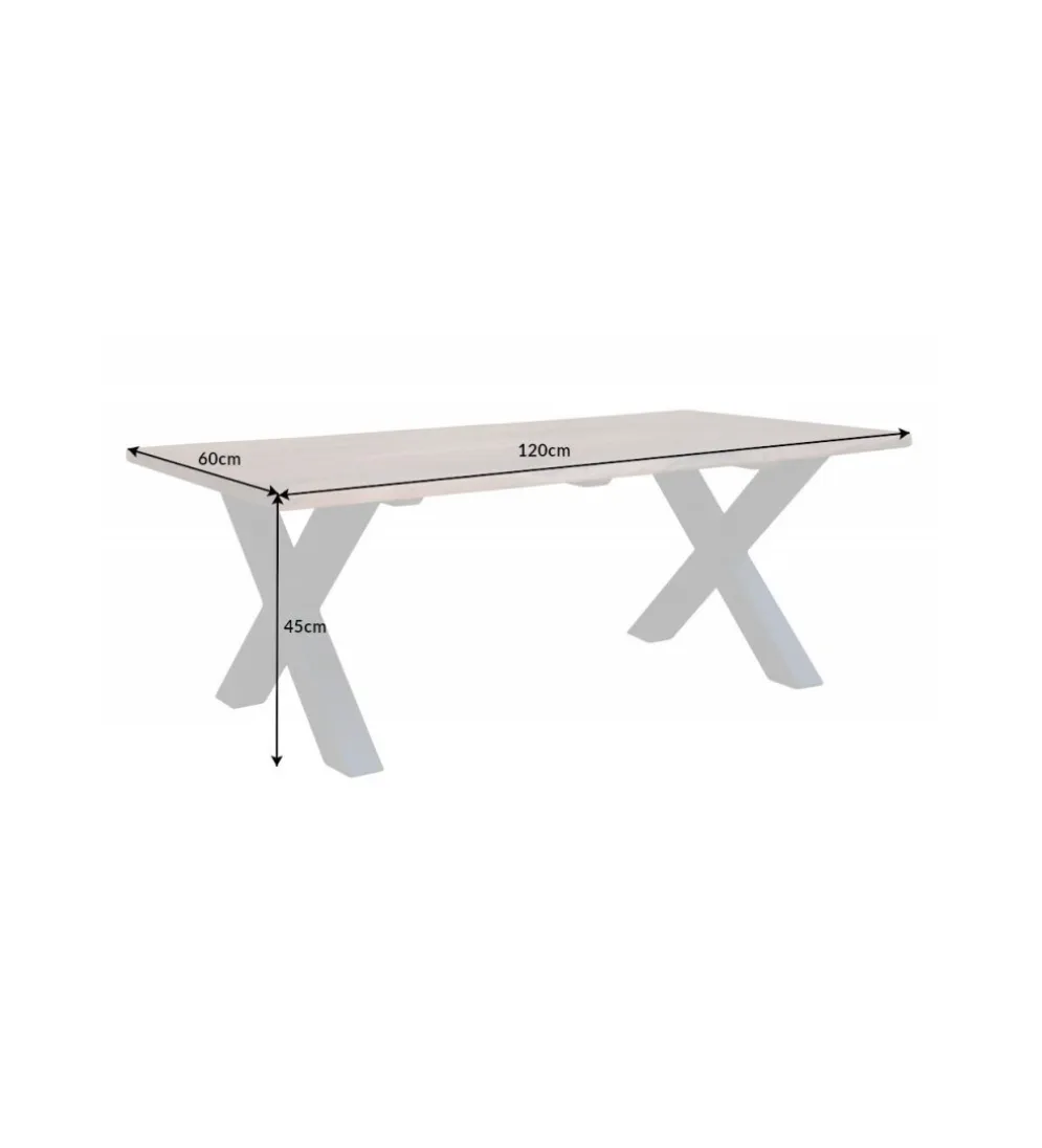 Stolik kawowy ARKTYKA Mammut X 120 cm drewno akacja honey