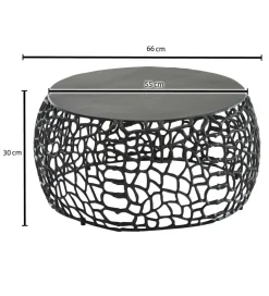 Stolik kawowy ARLES 66 cm czarny