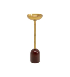 Stolik kawowy BIBO 20cm drewno mango złoty
