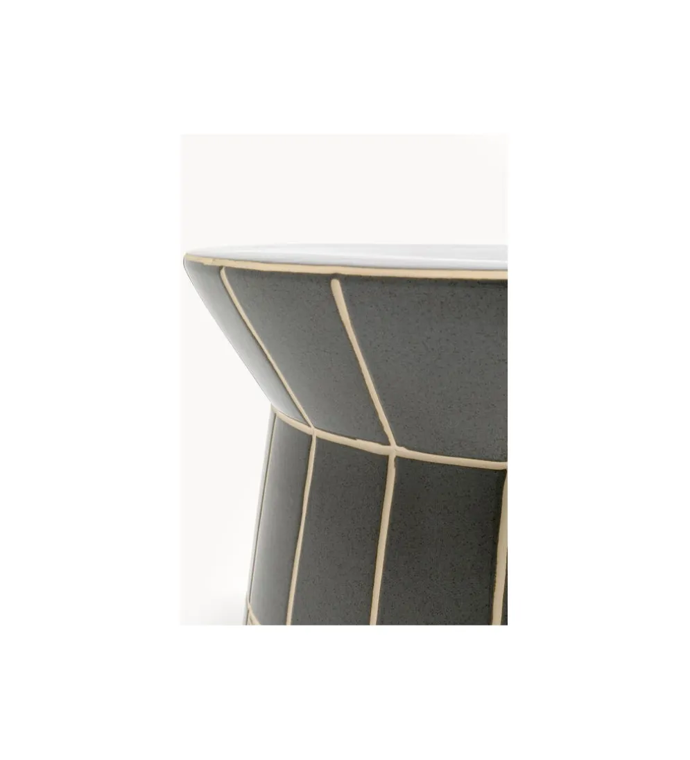 Stolik kawowy boczny BLISS TILE RIM 38 cm niebieski