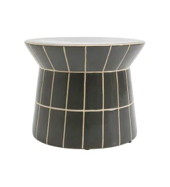 Stolik kawowy boczny BLISS TILE RIM 38 cm niebieski