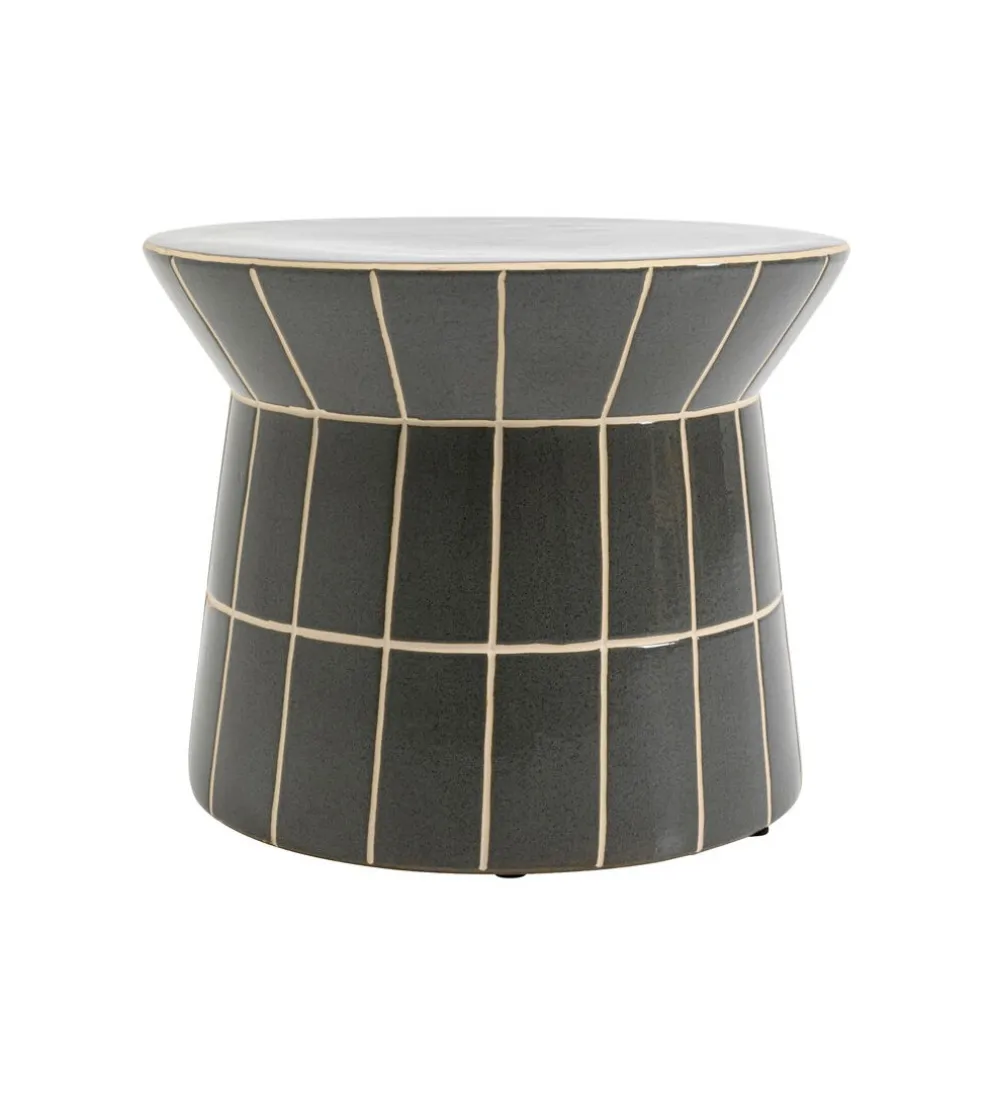 Stolik kawowy boczny BLISS TILE RIM 38 cm niebieski
