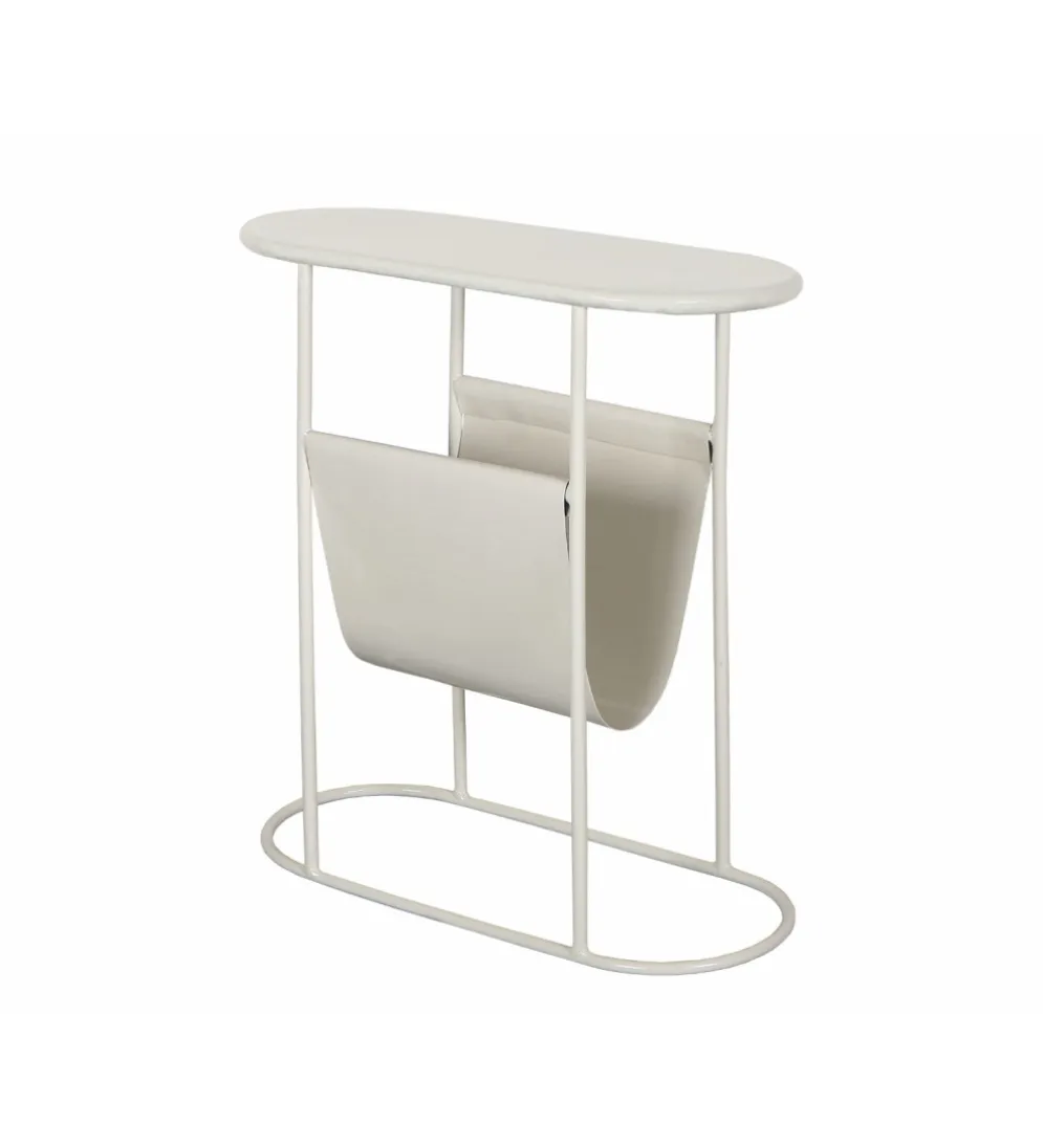 Stolik kawowy boczny BRIX LUNA 57 cm biały