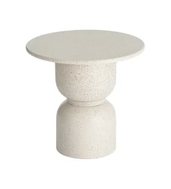 Stolik kawowy boczny EDERAN 60 cm efekt terrazzo