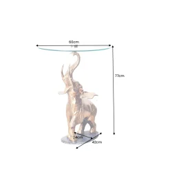 Stolik kawowy boczny ELEPHANT 80 cm złoty