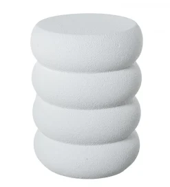 Stolik kawowy boczny FIBEREN 46 cm biały