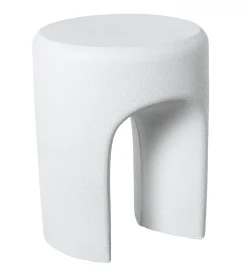 Stolik kawowy boczny FIBEREN 43 cm biały