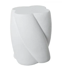 Stolik kawowy boczny FIBEREN 40 cm biały
