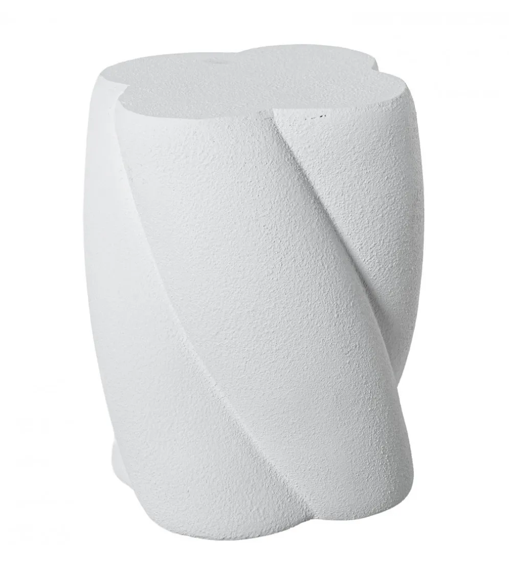 Stolik kawowy boczny FIBEREN 40 cm biały