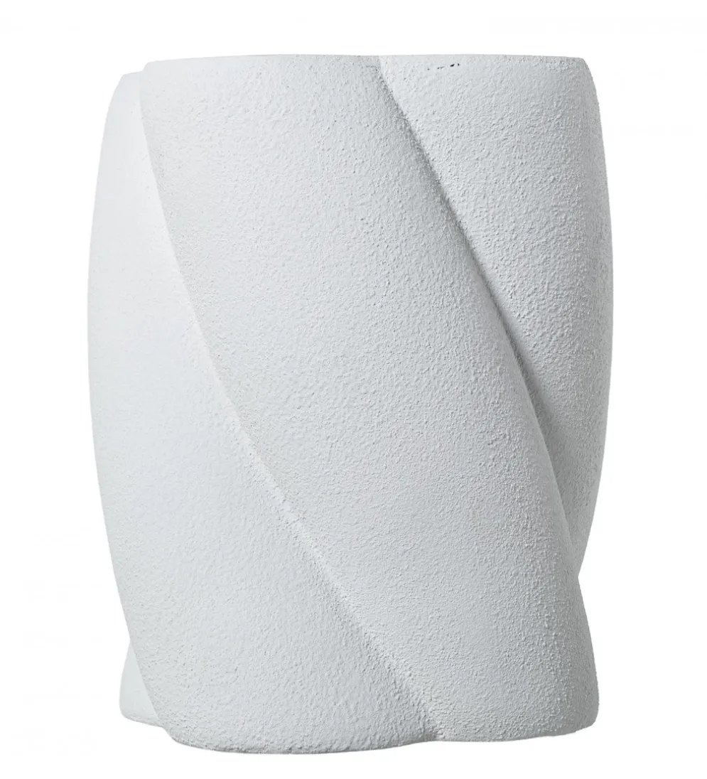Stolik kawowy boczny FIBEREN 40 cm biały