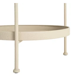Stolik kawowy boczny LETIT 66 cm beżowy