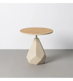 Stolik kawowy boczny MARENA 50 cm kremowy