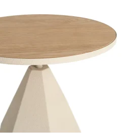 Stolik kawowy boczny MARENA 50 cm kremowy