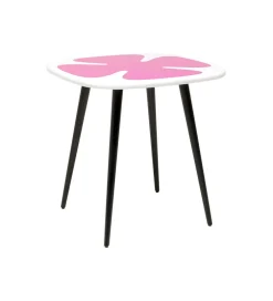Stolik kawowy boczny PETAL 60 cm różowy