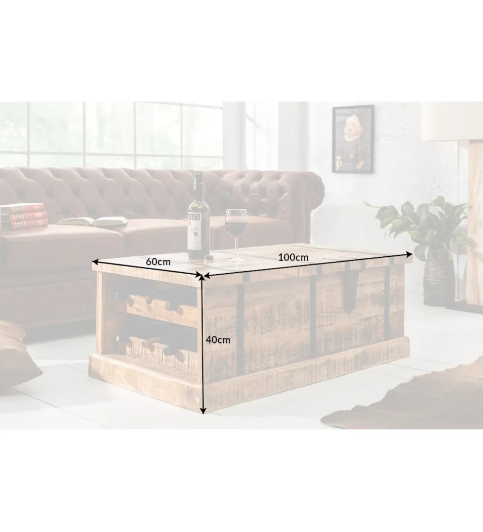 Stolik kawowy Bodega 100 cm drewno mango