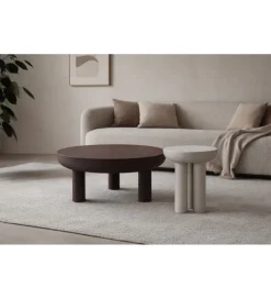 Stolik kawowy BRIX NIKO 85 cm brązowy