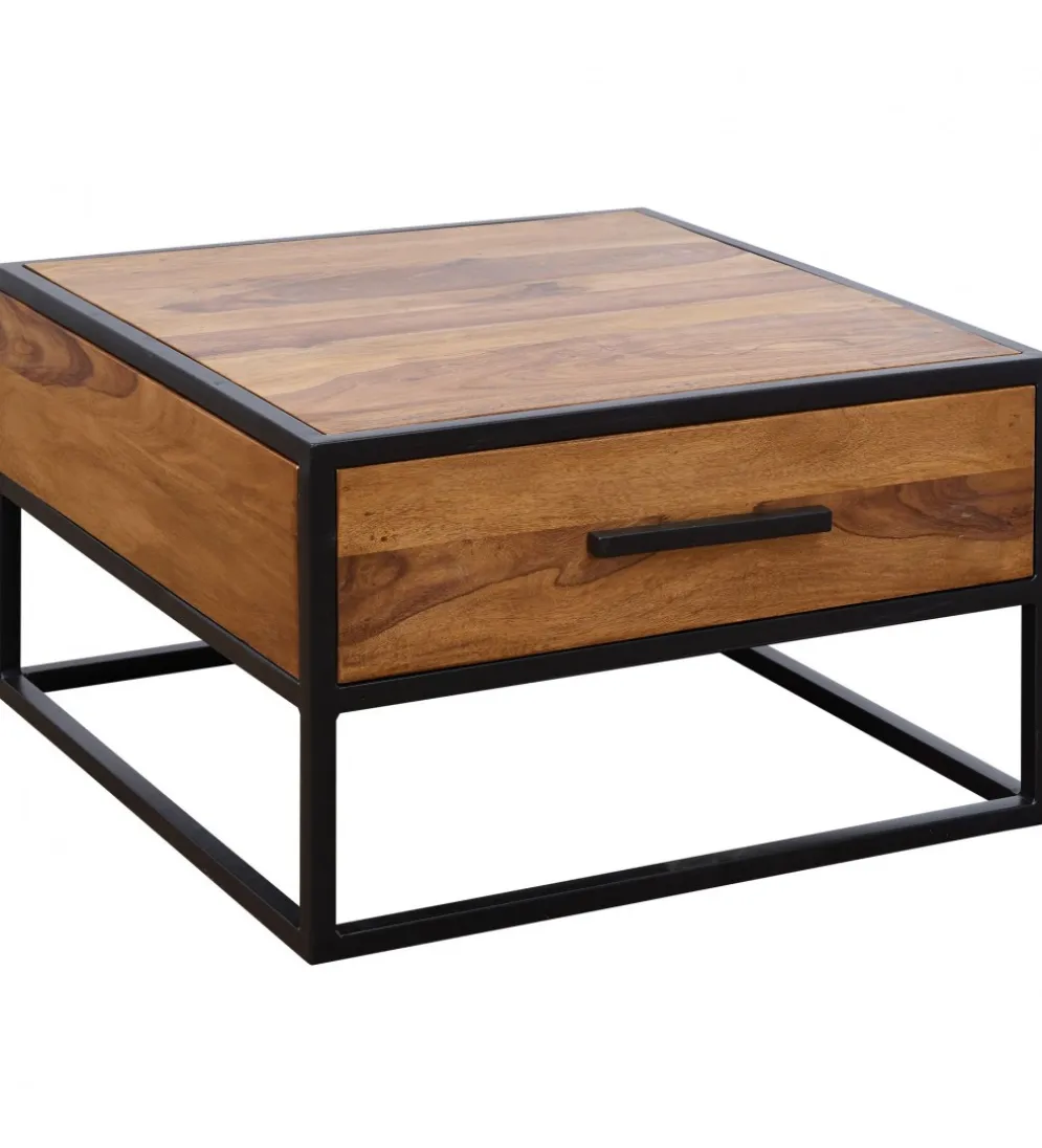 Stolik kawowy CARBERA 65 cm drewno sheesham