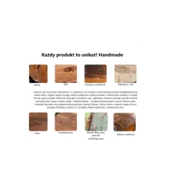 Stolik kawowy CARINA Elements set 2 drewno sheesham