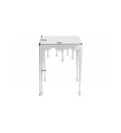 Stolik kawowy 44 cm Mystic Liquid Line srebrny