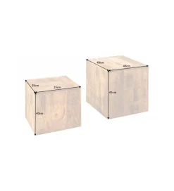 Stolik kawowy Craft FERNANDO set 2 drewno mango