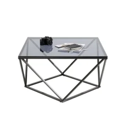 Stolik kawowy CRISTALLO 80 cm czarny grafit