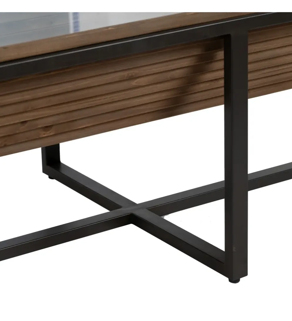 Stolik kawowy DALETO 120 cm drewno jodły