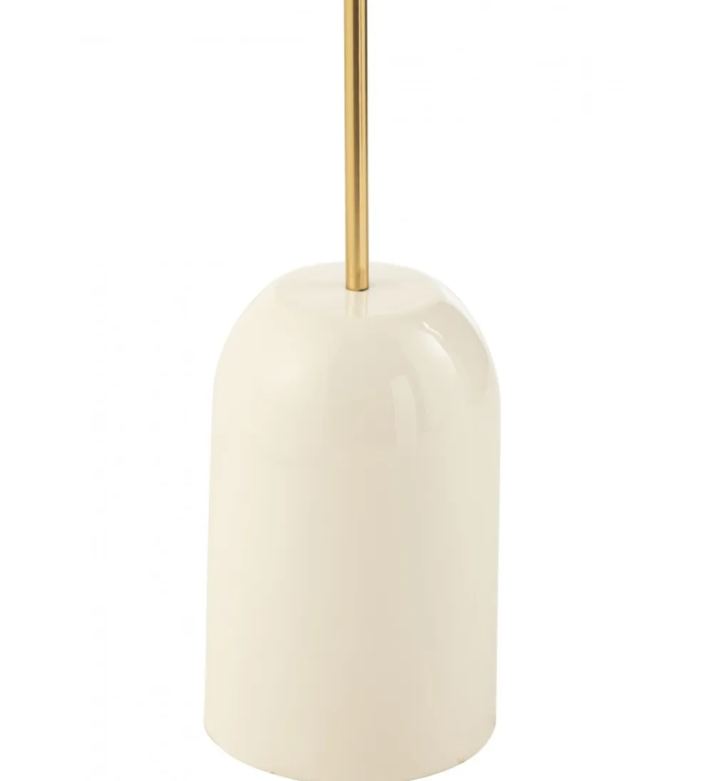 Stolik kawowy DISK 30 cm biało złoty