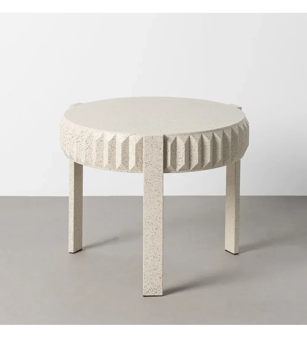 Stolik kawowy EDARNI 64 cm efekt terrazzo