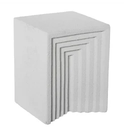 Stolik kawowy EKON 35 cm żywica biały