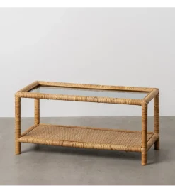 Stolik kawowy ESTAZ 90 cm naturalny ratan