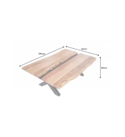 Stolik kawowy EUFRAT Amazonas 105 cm drewno akacja